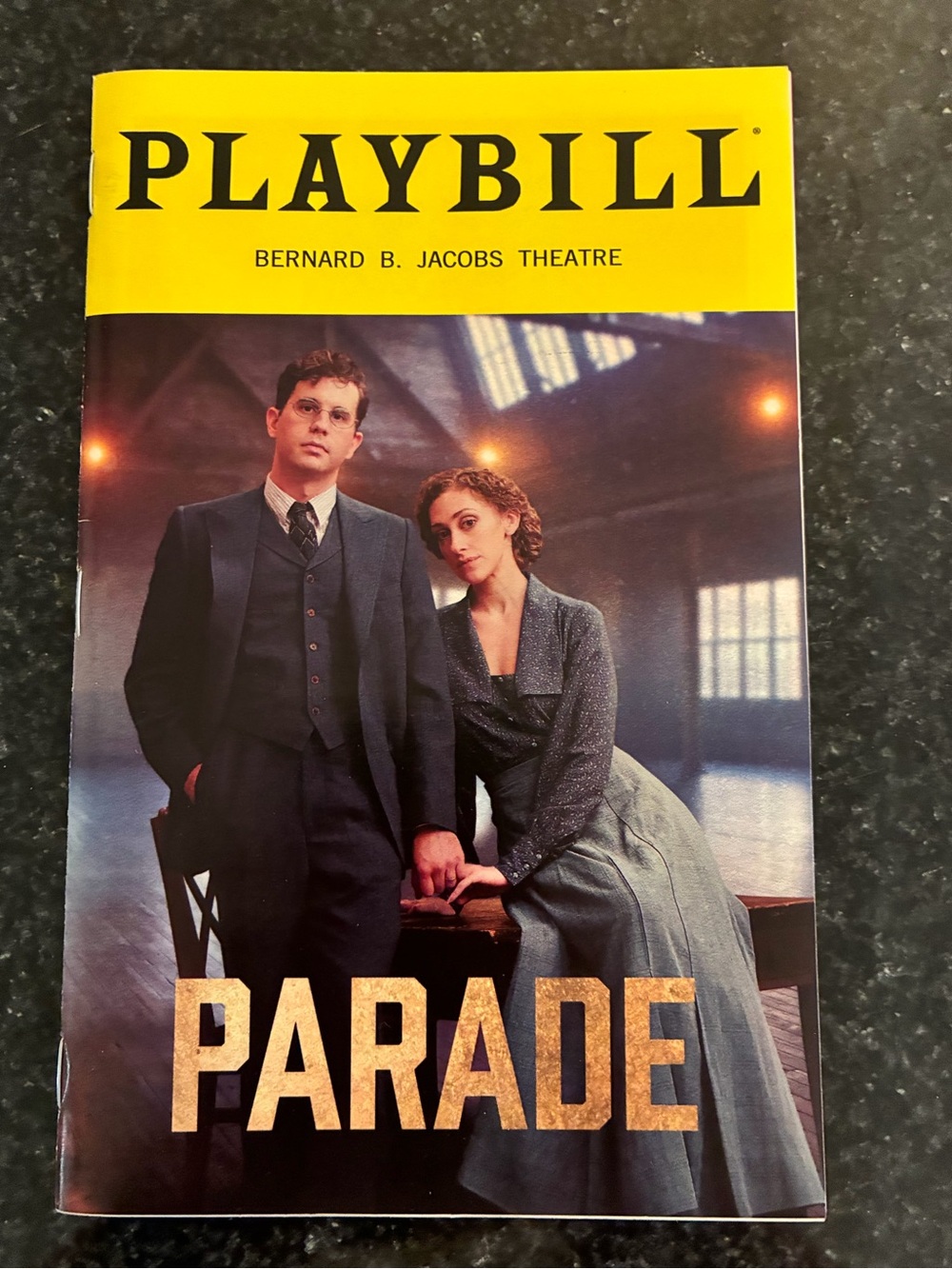 PARADE Broadway Playbill Official Jason Robert Brown, Ben Platt Musical Revival